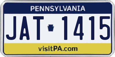PA license plate JAT1415