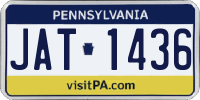 PA license plate JAT1436