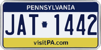 PA license plate JAT1442