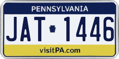 PA license plate JAT1446