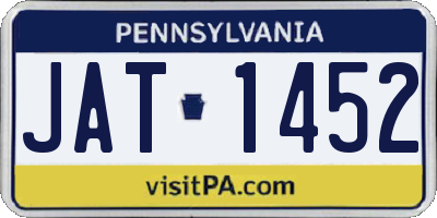 PA license plate JAT1452