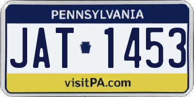 PA license plate JAT1453