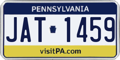 PA license plate JAT1459