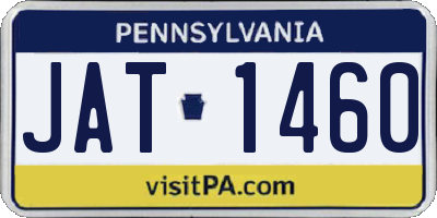PA license plate JAT1460