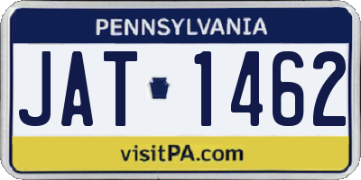 PA license plate JAT1462