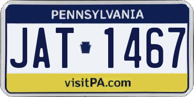 PA license plate JAT1467