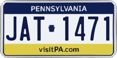 PA license plate JAT1471