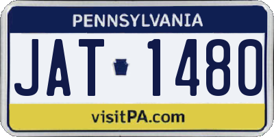 PA license plate JAT1480