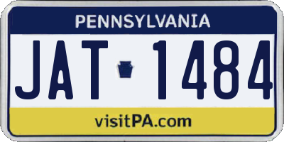 PA license plate JAT1484