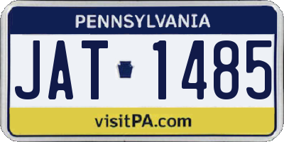 PA license plate JAT1485