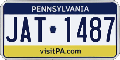 PA license plate JAT1487