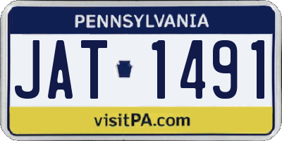 PA license plate JAT1491