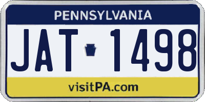 PA license plate JAT1498