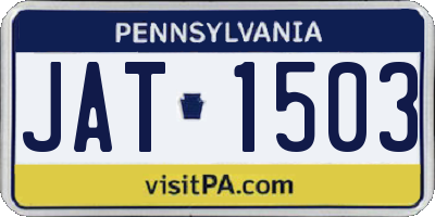 PA license plate JAT1503