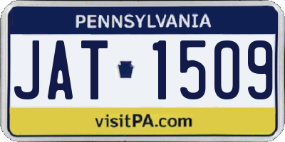 PA license plate JAT1509