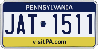 PA license plate JAT1511