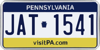PA license plate JAT1541