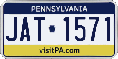 PA license plate JAT1571