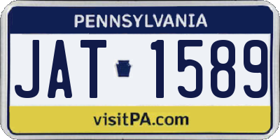 PA license plate JAT1589