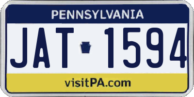 PA license plate JAT1594
