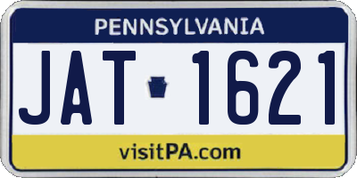 PA license plate JAT1621