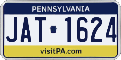 PA license plate JAT1624