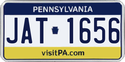 PA license plate JAT1656