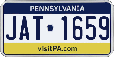 PA license plate JAT1659