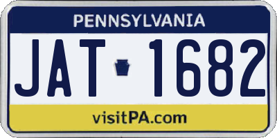 PA license plate JAT1682