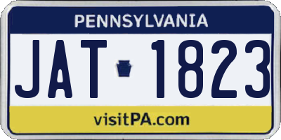 PA license plate JAT1823