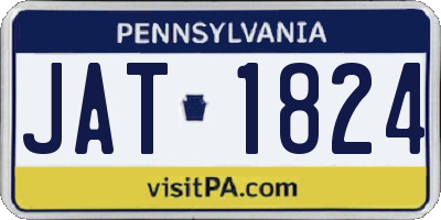 PA license plate JAT1824