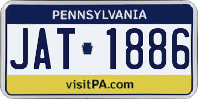 PA license plate JAT1886