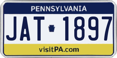PA license plate JAT1897