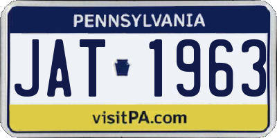 PA license plate JAT1963