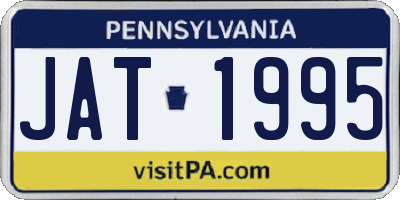 PA license plate JAT1995
