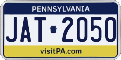 PA license plate JAT2050