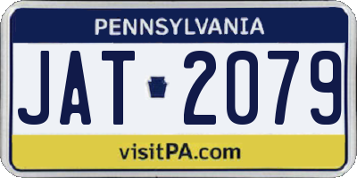 PA license plate JAT2079