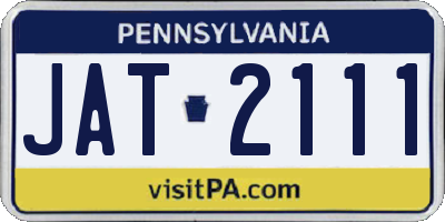 PA license plate JAT2111