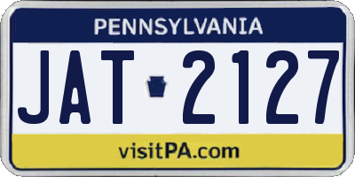 PA license plate JAT2127