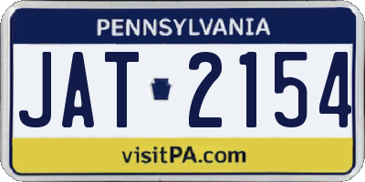 PA license plate JAT2154
