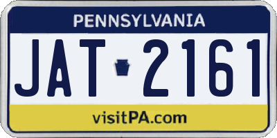 PA license plate JAT2161
