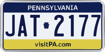 PA license plate JAT2177