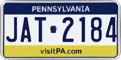 PA license plate JAT2184
