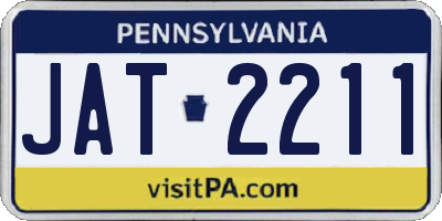 PA license plate JAT2211