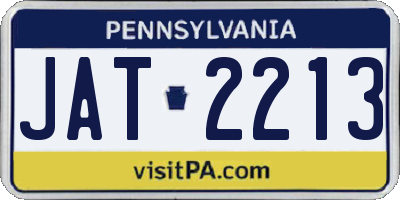 PA license plate JAT2213