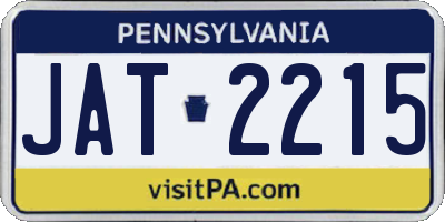 PA license plate JAT2215