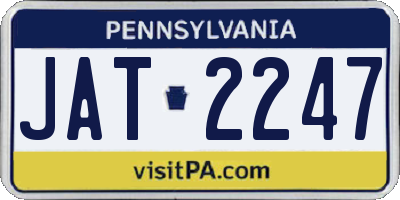 PA license plate JAT2247