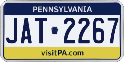 PA license plate JAT2267