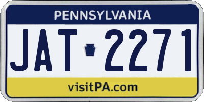 PA license plate JAT2271