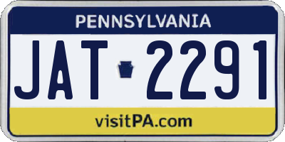 PA license plate JAT2291